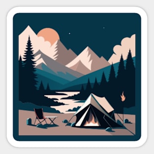 Camping Life t-shirt Sticker